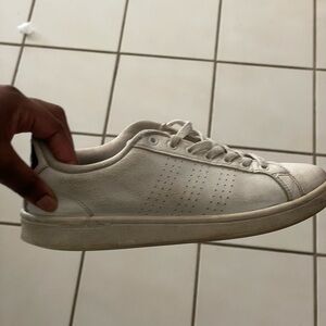 Adidas white leather cloud foam trainers #sneakers size 9 women’s